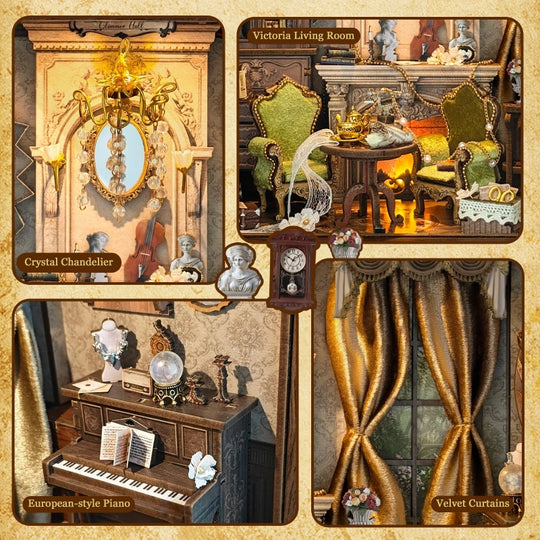Ugeargeek Vintage Victorian Study 3D Wooden Diorama Kit