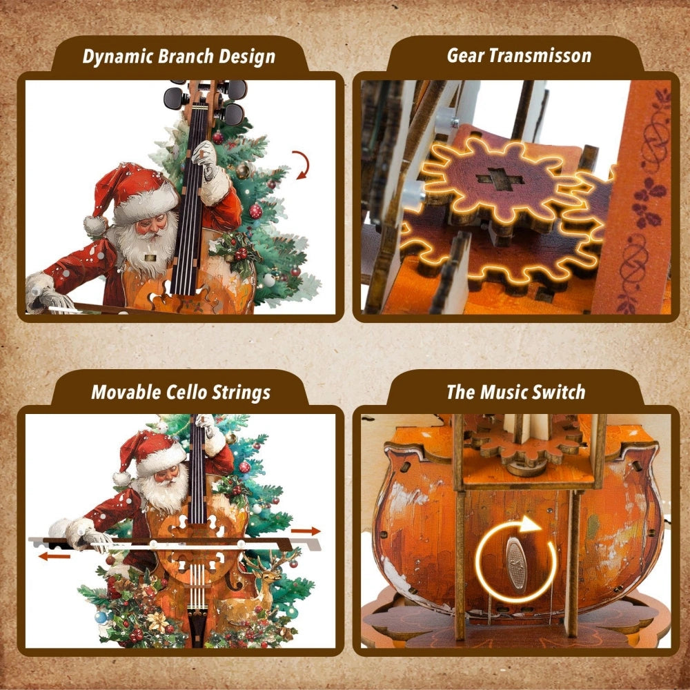 Ugeargeek Christmas Cello Music Box