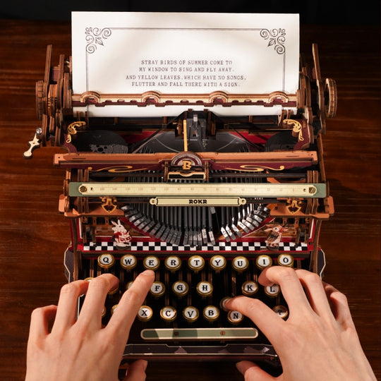 Mechanical Typewriter Wooden 3D Puzzles