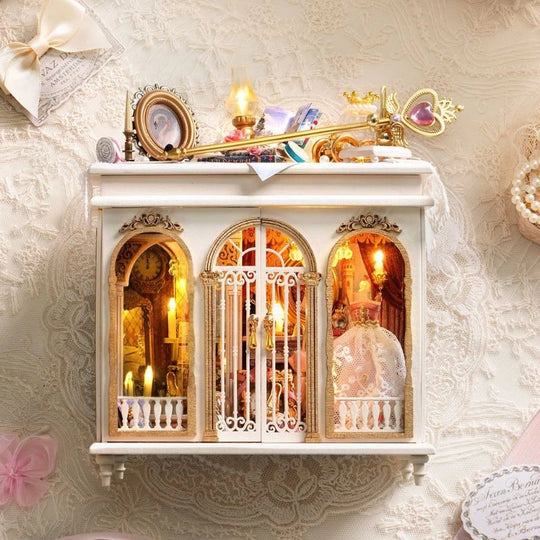 Moonlit Dreamy Mirror DIY Wooden Miniature Book Nook Kit