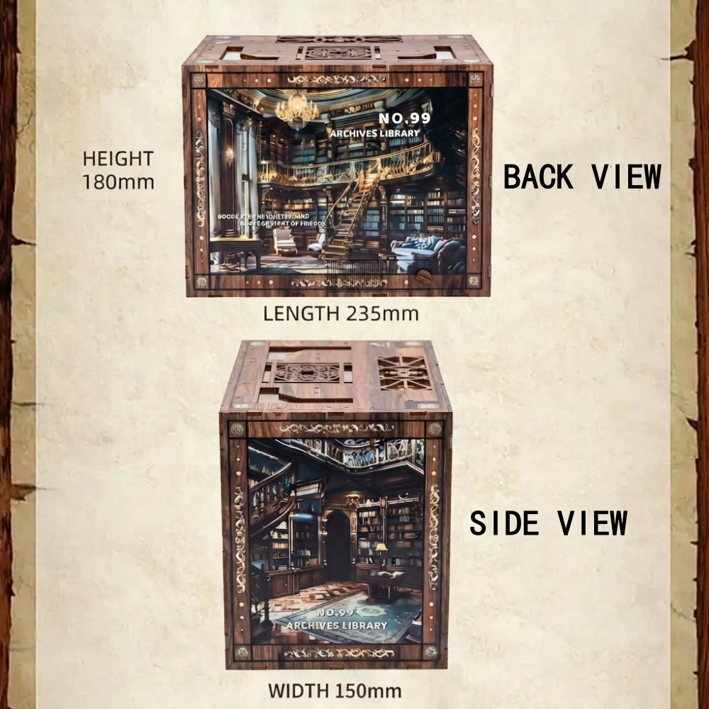 Ugeargeek No.99 Archives Library DIY Wooden Book Nook