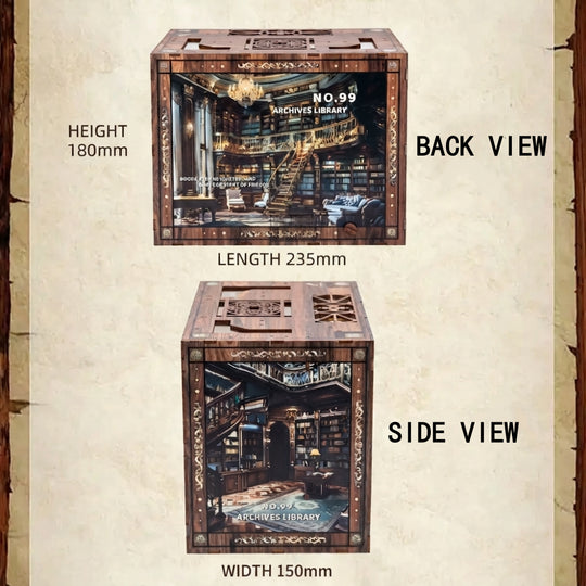 Ugeargeek No.99 Archives Library DIY Wooden Book Nook