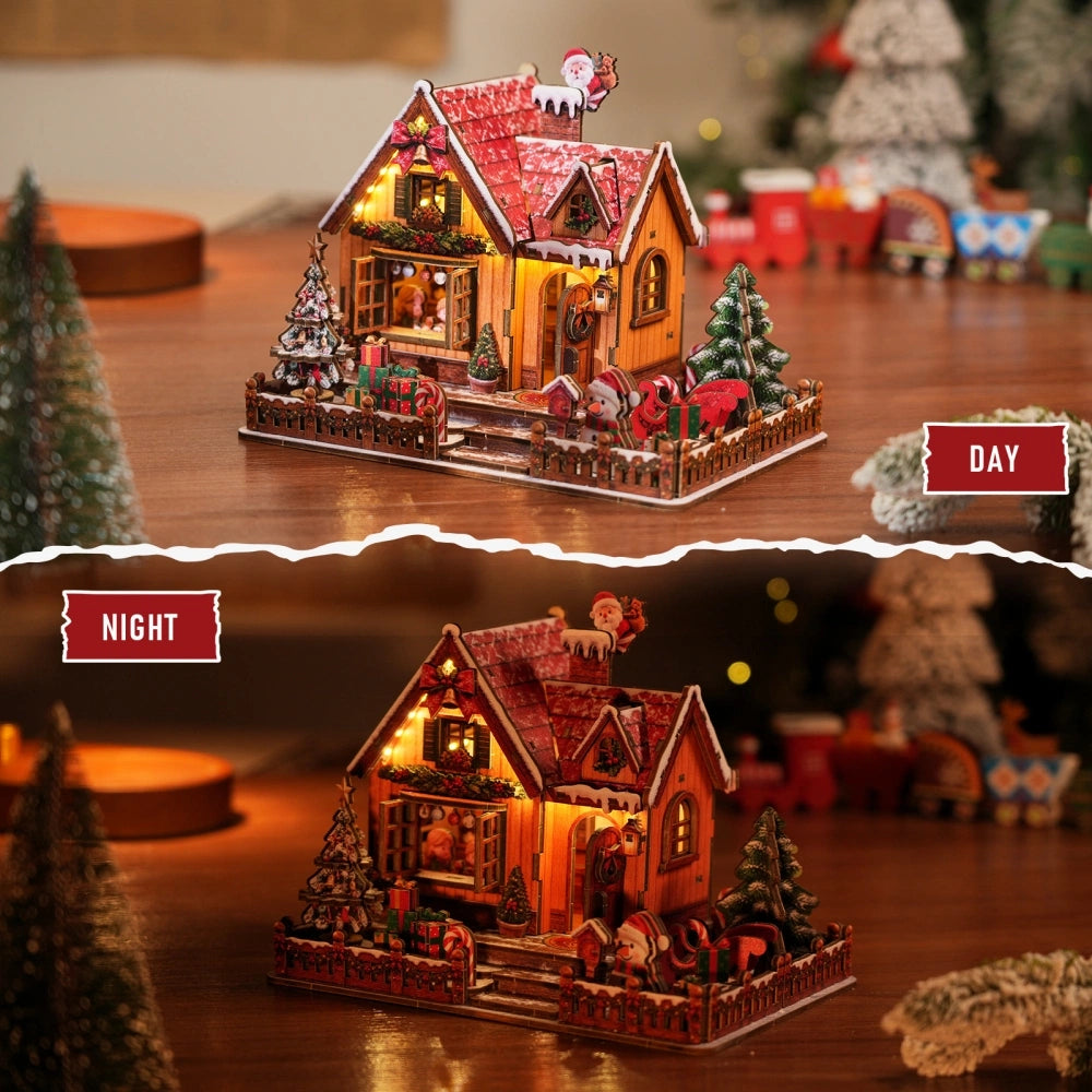 Ugeargeek Christmas Gingerbread Cabin 3D Wooden Puzzle