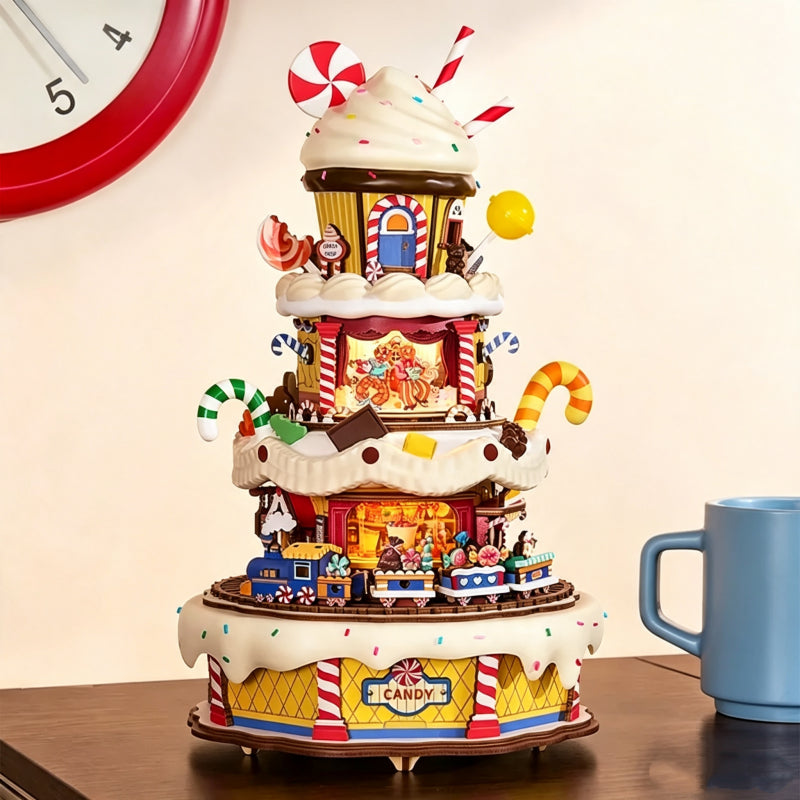 Rotating Candy Cake Mini House Assembly Kit