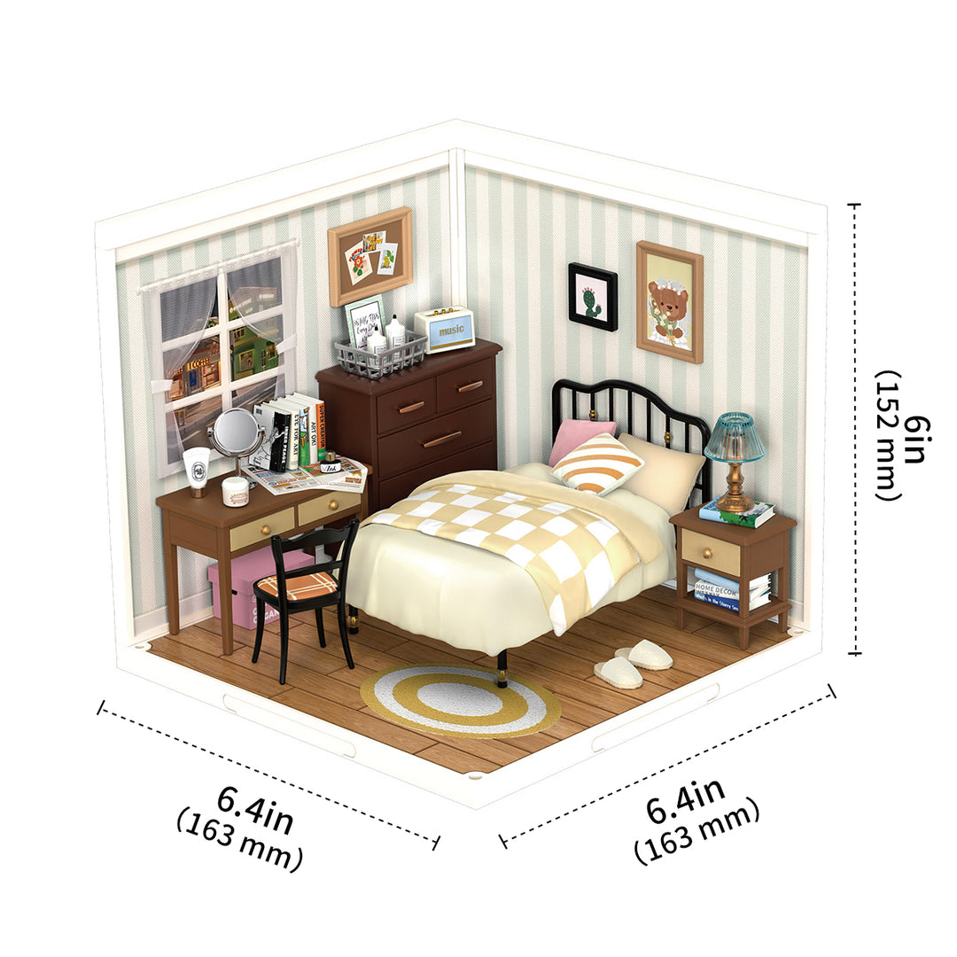 Sweet Dream Bedroom DIY Plastic Miniature House DW009 Rolife