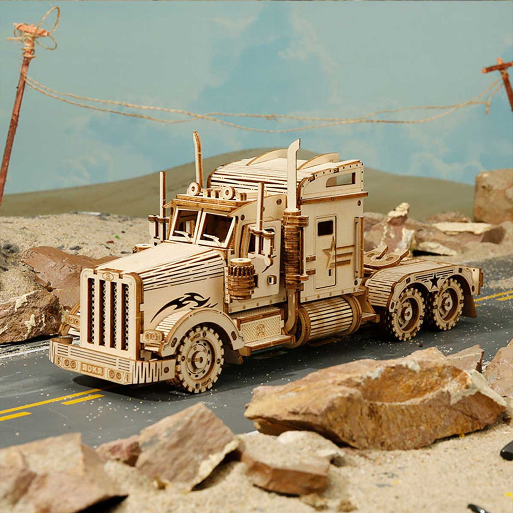 Heavy Truck Scale Model 3D Wooden Puzzle MC502 Rokr