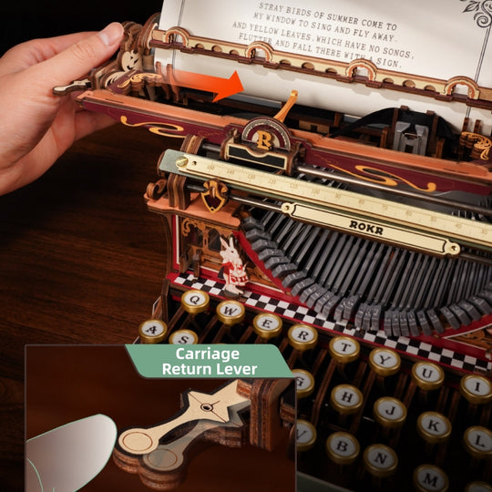 Mechanical Typewriter Wooden 3D Puzzles