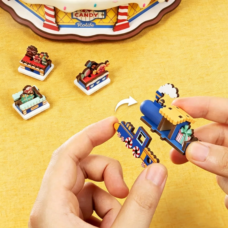 Rotating Candy Cake Mini House Assembly Kit