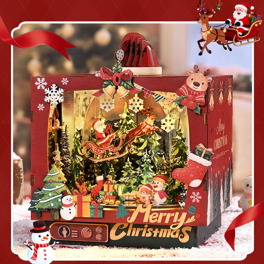 Ugeargeek DIY Christmas Wooden 3D Puzzle Music Box