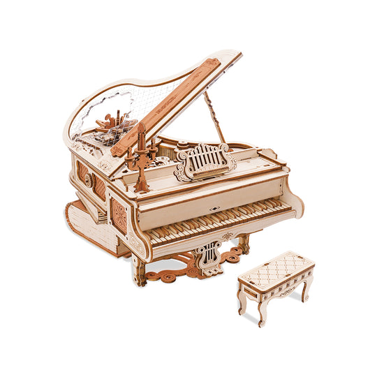 Magic Piano Mechanical Music Box 3D Wooden Puzzle AMK81 Rokr