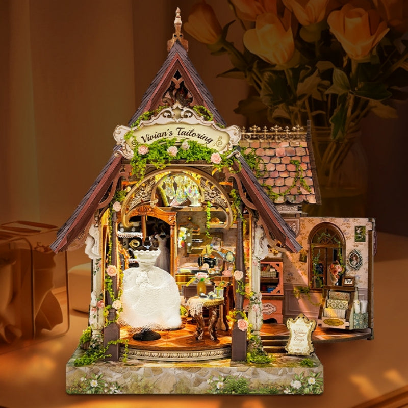 Ugeargeek French Vintage Tailor Shop DIY Book Nook