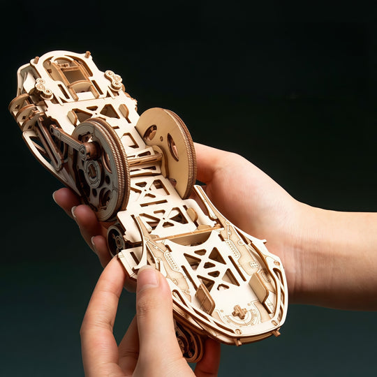 Ugeargeek Fantasy Steampunk Train Micro-carved Wooden Assembly