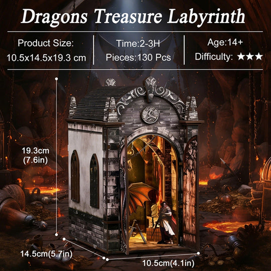 Ugeargeek Dragons Treasure Labyrinth 3D Wooden Puzzle