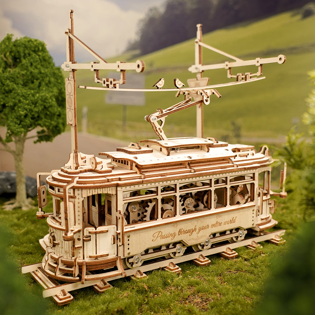 Classic City Tram 3D Wooden Puzzle LK801 Rokr