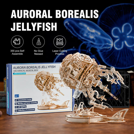 Ugeargeek Aurora Jellyfish 3D Wooden Puzzle