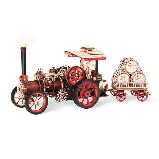 Steam Engine Mechanical 3D Wooden Puzzle LKA01 Rokr