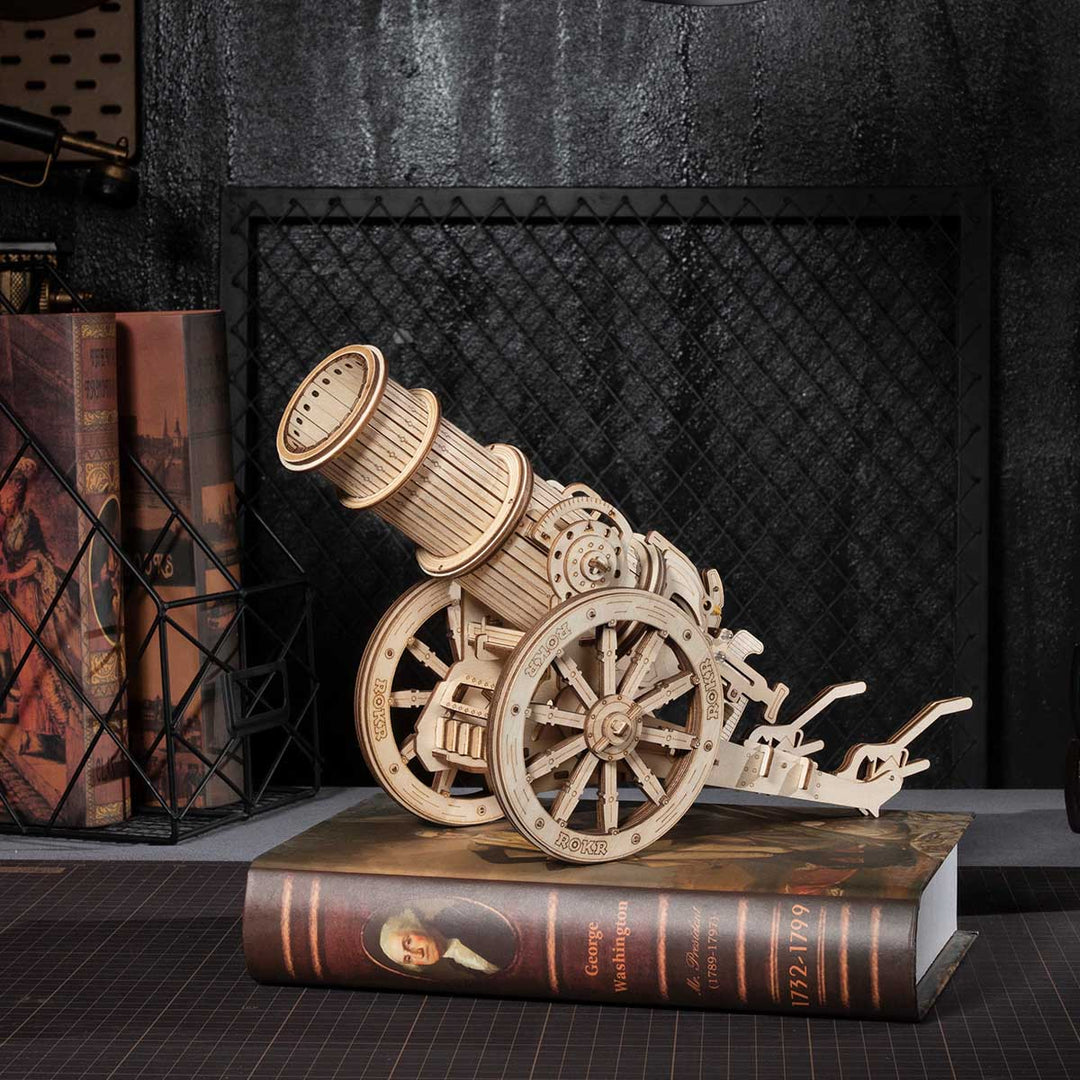 3D Wooden Puzzle Wheeled Siege Artillery KW801 Rokr