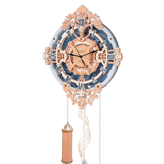 Romantic Note Wall Clock Mechanical Gear 3D Wooden Puzzle LC701 Rokr