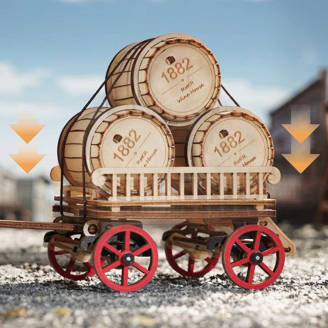 Steam Engine Mechanical 3D Wooden Puzzle LKA01 Rokr