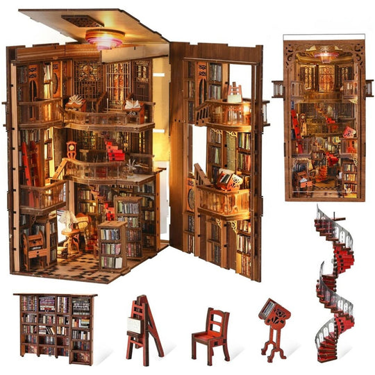 Ugeargeek DIY Book Nook Kit - Abbey Library