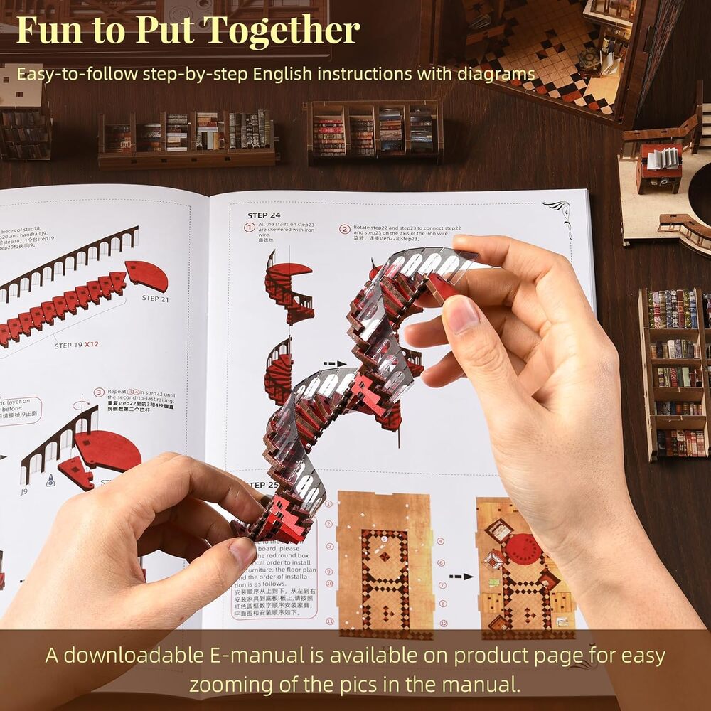 Ugeargeek DIY Book Nook Kit - Abbey Library