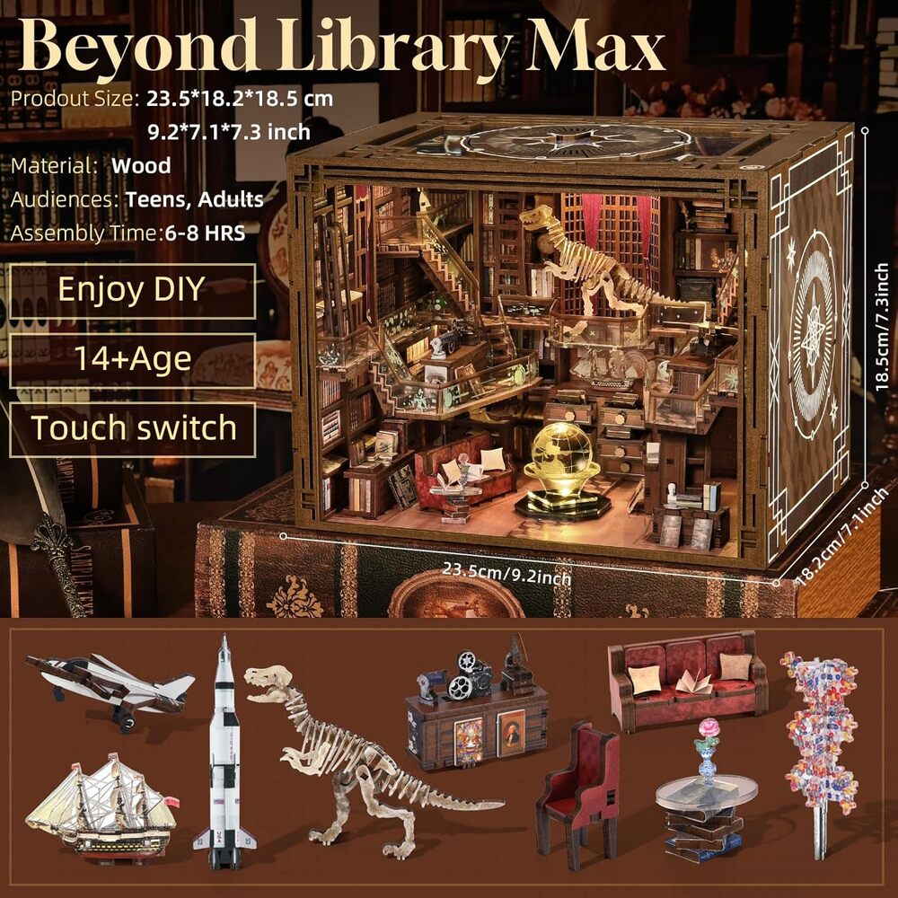 Ugeargeek DIY Book Nook Kit - Beyond Library Max