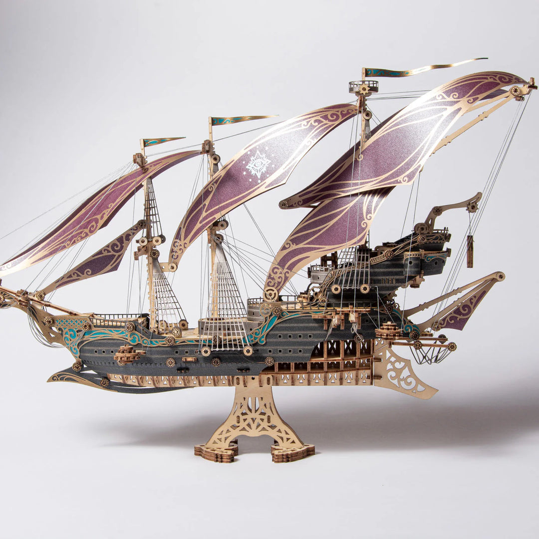 Ugeargeek Future Pirate Ship Wooden 3d Model Purple