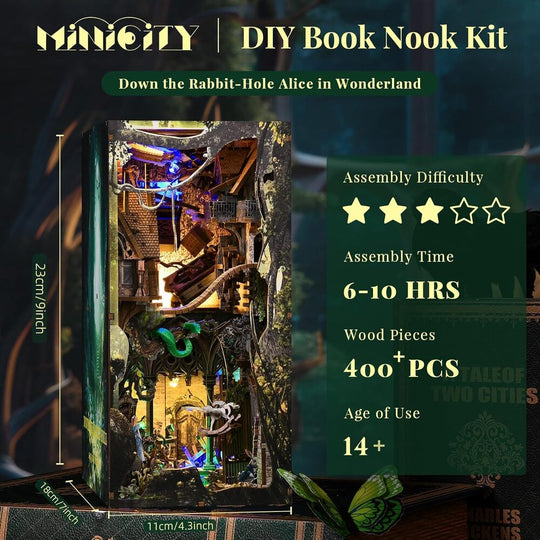 Ugeargeek DIY Book Nook Kit - Down The Rabbit-Hole