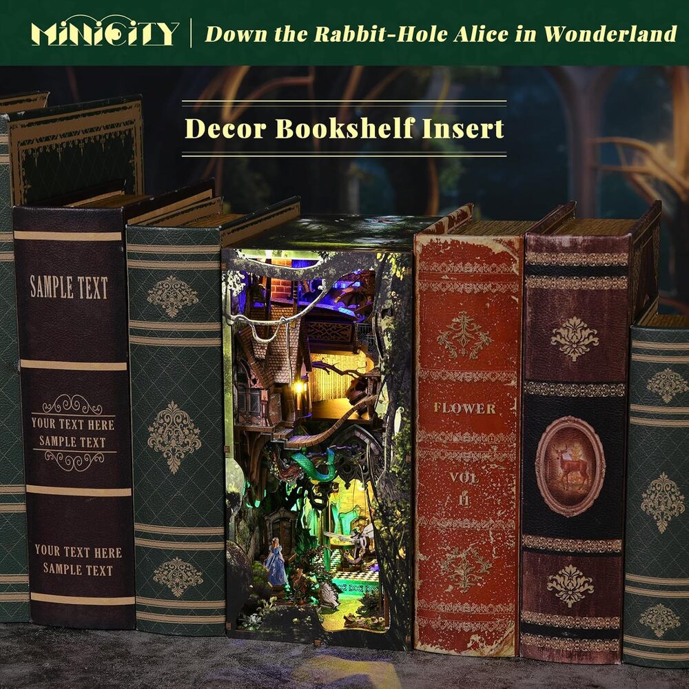 Ugeargeek DIY Book Nook Kit - Down The Rabbit-Hole