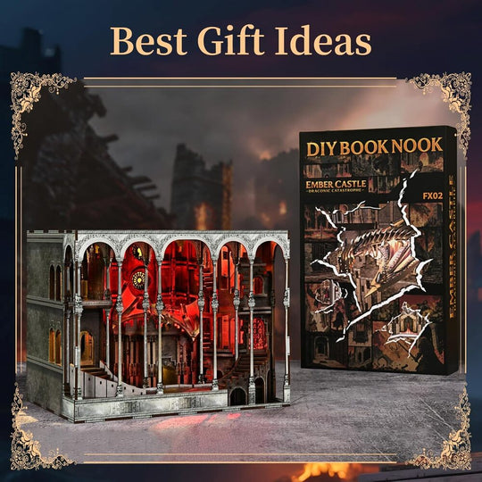 Ugeargeek DIY Book Nook Kit - Ember Castle