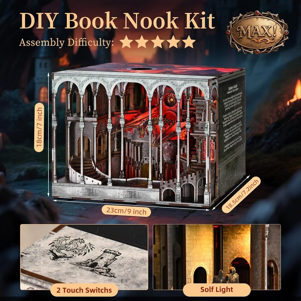 Ugeargeek DIY Book Nook Kit - Ember Castle