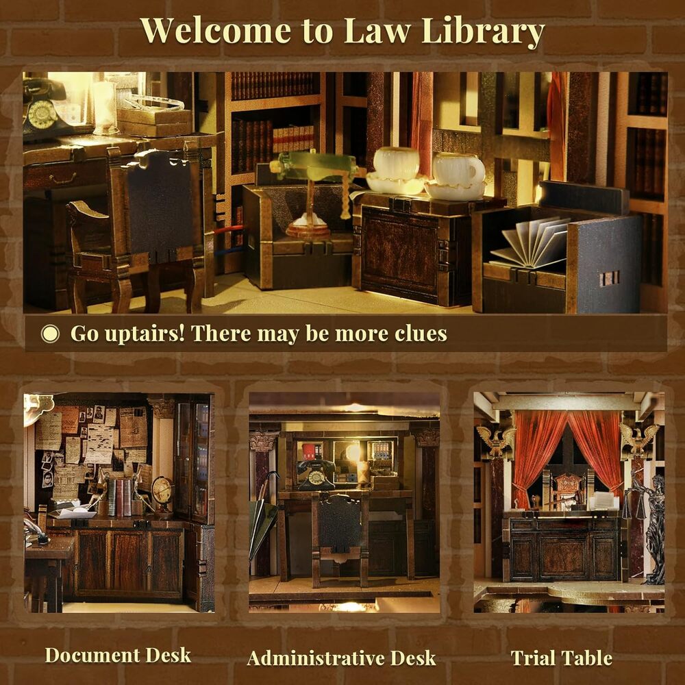 Ugeargeek DIY Book Nook Kit - Law Library