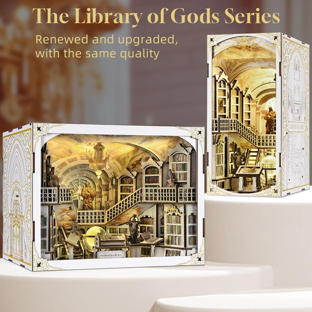 Ugeargeek DIY Book Nook Kit - Library of Gods Max
