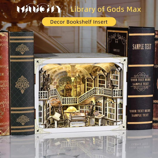 Ugeargeek DIY Book Nook Kit - Library of Gods Max