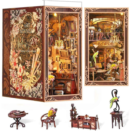 Ugeargeek DIY Book Nook Kit - Painter's Day at Dusk