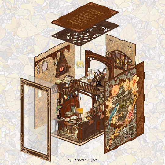 Ugeargeek DIY Book Nook Kit - Painter's Day at Dusk