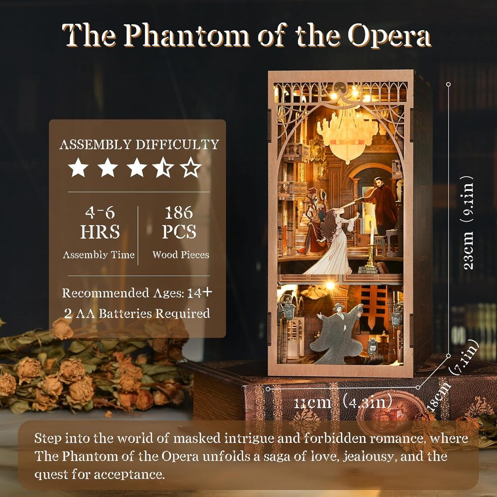 Ugeargeek DIY Book Nook Kit - Phantom of The Opera