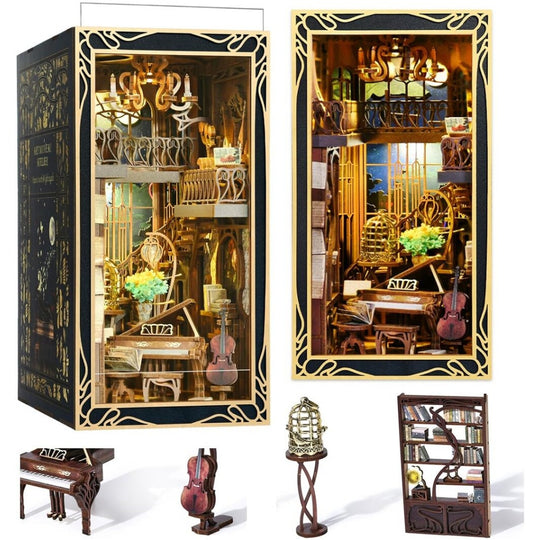 Ugeargeek DIY Book Nook Kit - Pianist with Nightingale