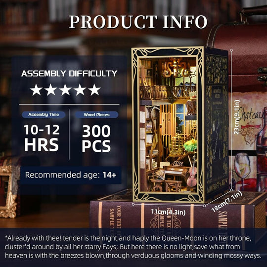 Ugeargeek DIY Book Nook Kit - Pianist with Nightingale