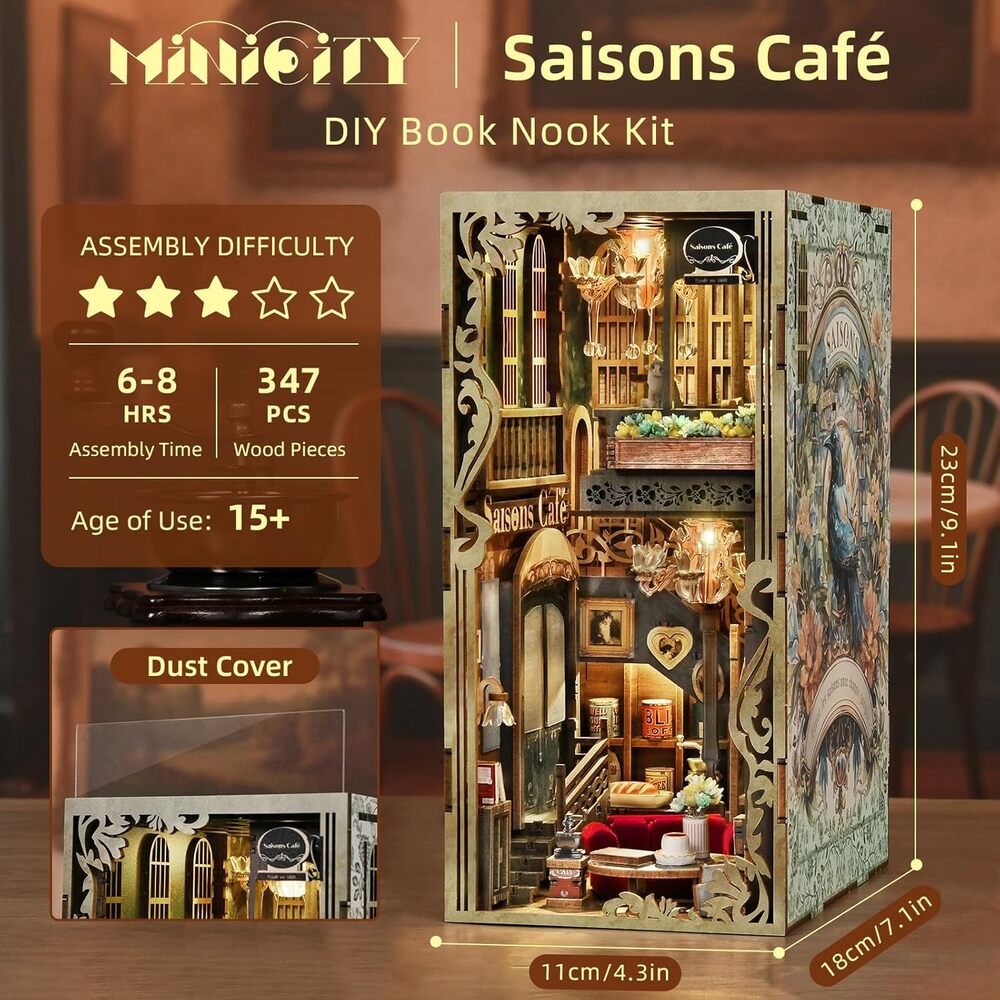 Ugeargeek DIY Book Nook Kit - Saisons Café