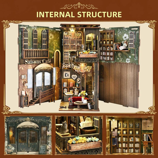 Ugeargeek DIY Book Nook Kit - Saisons Café