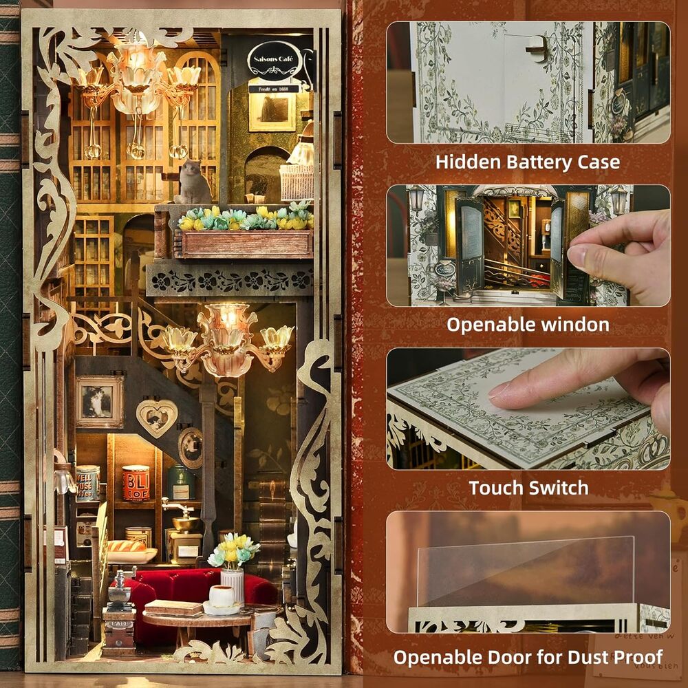 Ugeargeek DIY Book Nook Kit - Saisons Café