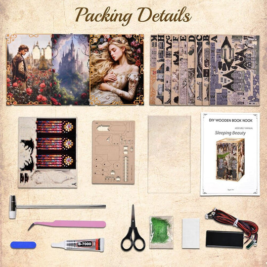 Ugeargeek DIY Book Nook Kit - Sleeping Beauty
