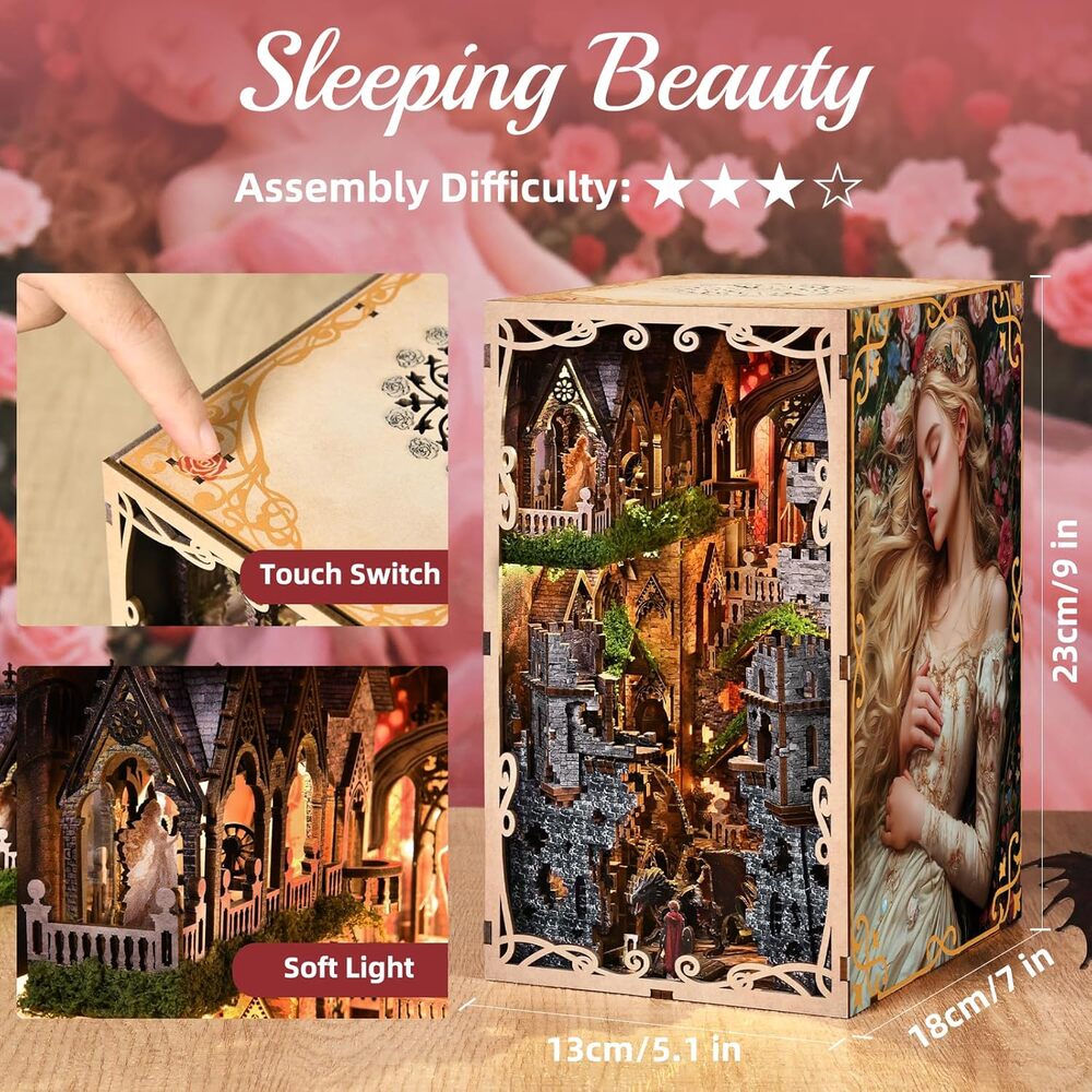 Ugeargeek DIY Book Nook Kit - Sleeping Beauty