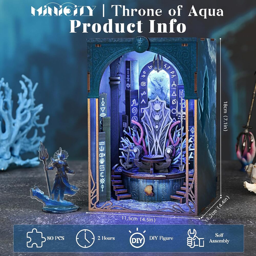 Ugeargeek DIY Book Nook Kit - Throne of Aqua