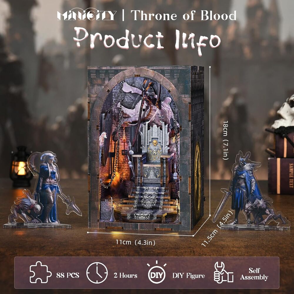 Ugeargeek DIY Book Nook Kit - Throne of Bones