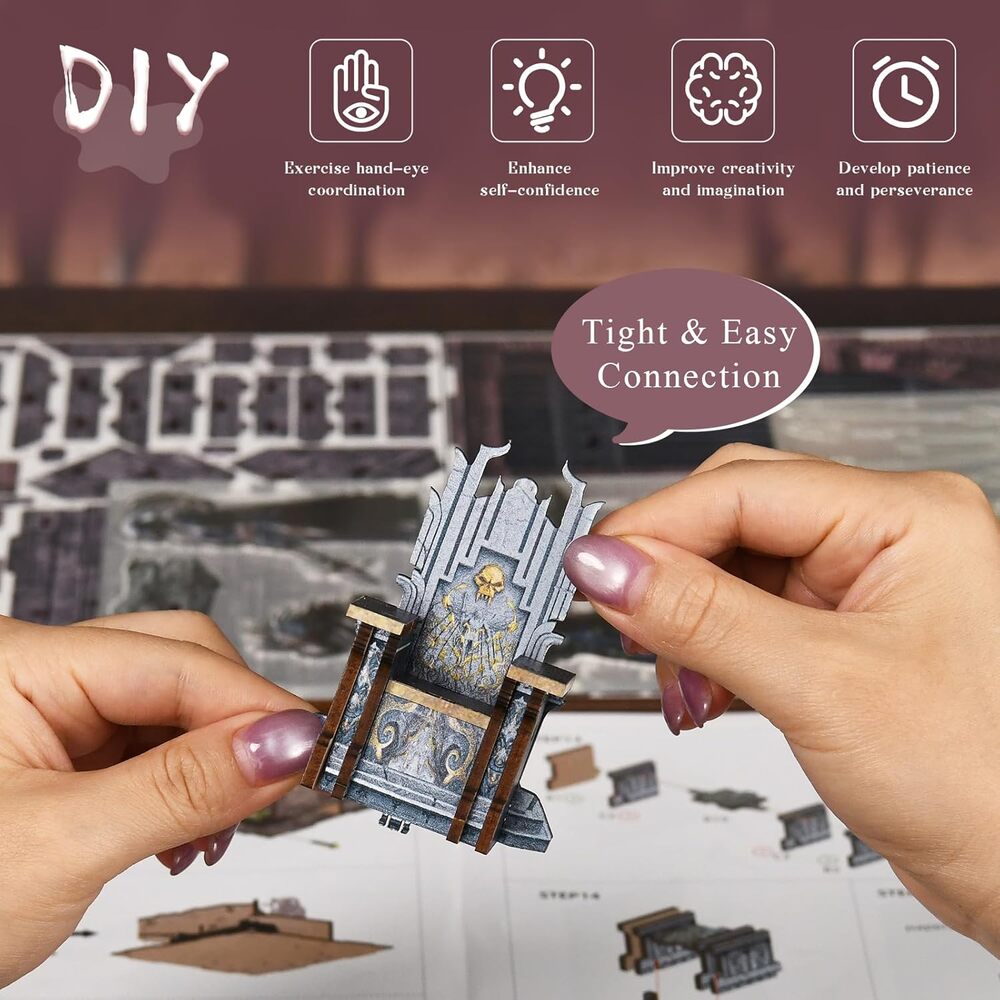 Ugeargeek DIY Book Nook Kit - Throne of Bones