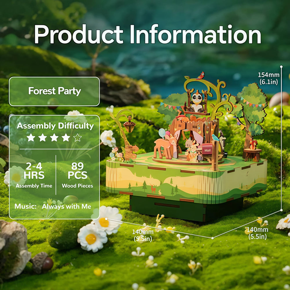 Ugeargeek Forest Party Rotating Music Box