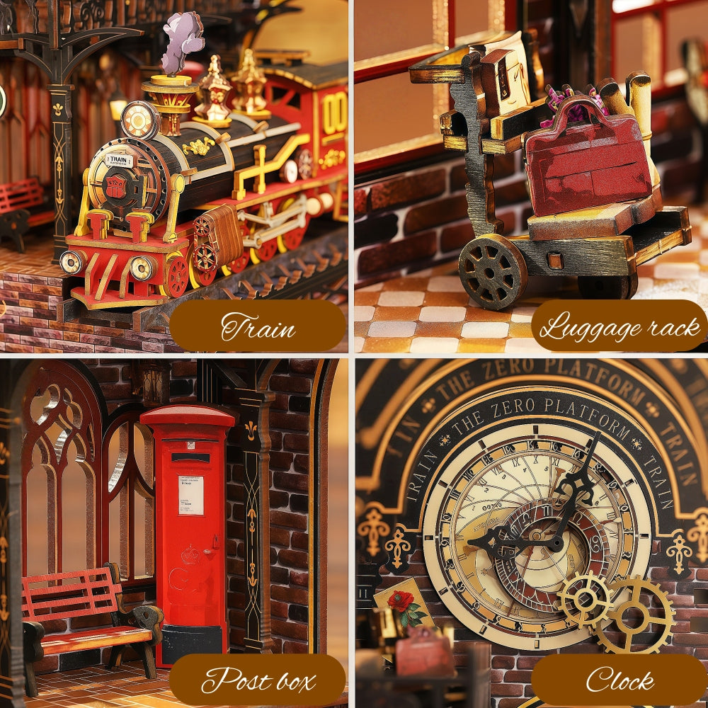 Ugeargeek Steampunk Train Station Book Nook