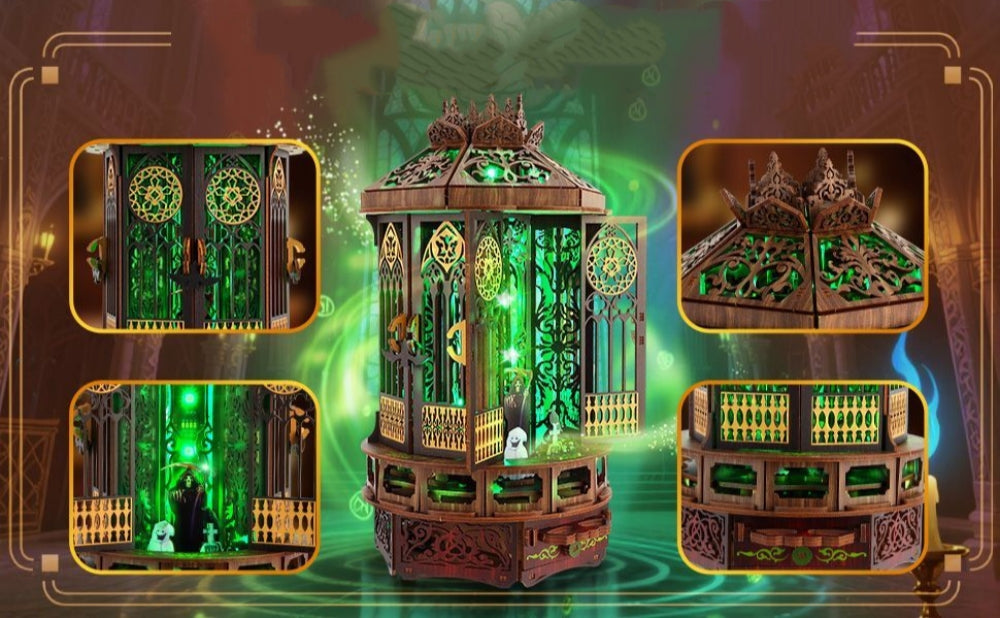 Ugeargeek Gothic Mystery Lantern 3D Wooden Puzzle